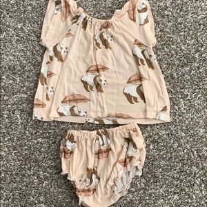 Milkbarn Two piece bloomer set